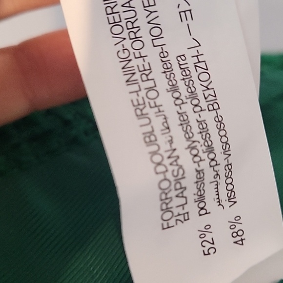 2761/062/500 ZARA Green textured tweed Blazer with gold buttons - Picture 6 of 10